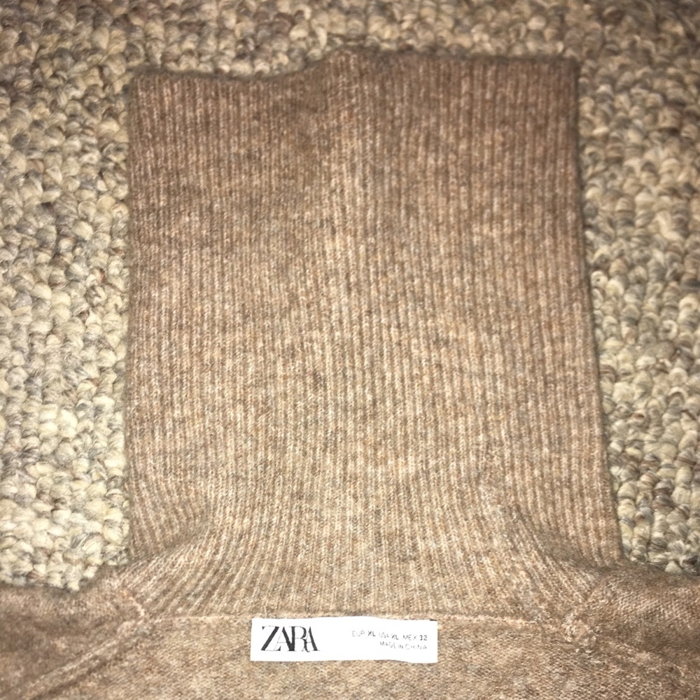 ZARA SWEATER DRESS XL TAN